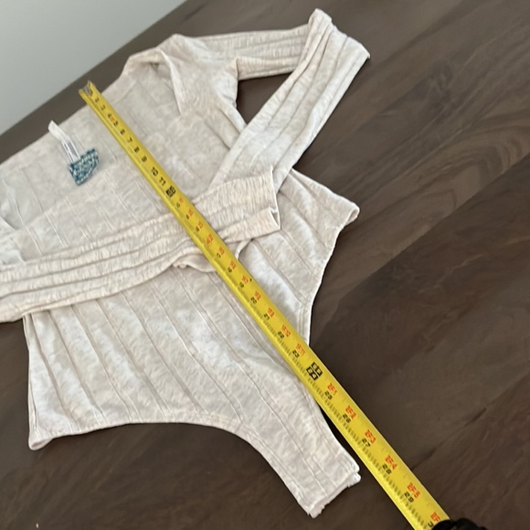 Free People Intimately Oatmeal Heather Bodysuit Sz M NWT - Picture 4 of 10